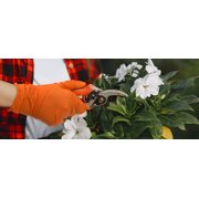 TitanFlex Heavy Duty Orange Nitrile Gloves, 6 Mil, Large, Industrial Raised Diamond Texture, Work Gloves Disposable Latex Free, Powder Free, Chemical Resistant, Mechanic Gloves(Box of 100)