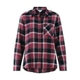 thumbnail image 5 of Time and Tru Women's Button Down Flannel Shirt with Long Sleeves, Sizes XS-3XL, 5 of 5