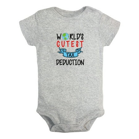 

World s Cutest Tax Deduction Funny Rompers For Babies Newborn Baby Unisex Bodysuits Infant Jumpsuits Toddler 0-24 Months Kids One-Piece Oufits