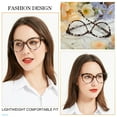 thumbnail image 2 of MARE AZZURO Oversized Reading Glasses Women Trendy Round Readers 1.0 1.25 1.5 1.75 2.0 2.25 2.5 2.75 3.0 3.5 (Leopard, 3.50) Polycarbonate Lens, 2 of 6