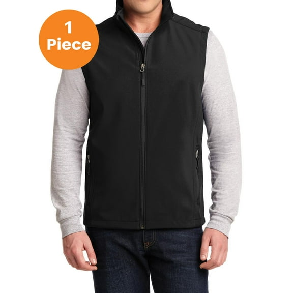 Port Authority J325 Core Soft Shell Vest, Black, M, Mens Coats and Jackets