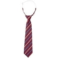 thumbnail image 1 of INSPIRE CHIC Cravate à Rayures Pré-Nouée pour Hommes Ajustable Élastique Facile pour Uniforme Universitaire Rouge Taille Unique, 1 of 4