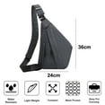 thumbnail image 2 of Bolso de hombro tipo bandolera de nailon ajustado y antirrobo, 2 of 7