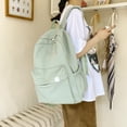 thumbnail image 2 of HJYCHN College Backpacks for Women Stylish Large Capacity Cute Soft Daypack for Girl Students Lightweight Backpack for Women Green One Size, 2 of 7