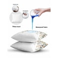 thumbnail image 5 of Waterproof Outdoor Throw Pillows with Inserts 18"x18" Set of 2,Orange Green Eucalyptus Leaves Soft Decorative Pillowcases for Bedroom,Fall Botanical Watercolor Pillow Covers for Sofa Living Room, 5 of 8