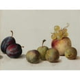 thumbnail image 2 of Helen Searle 24x19 Gold Ornate Framed and Double Matted Museum Art Print Titled - Plums, Peach and Grapes (1868), 2 of 4