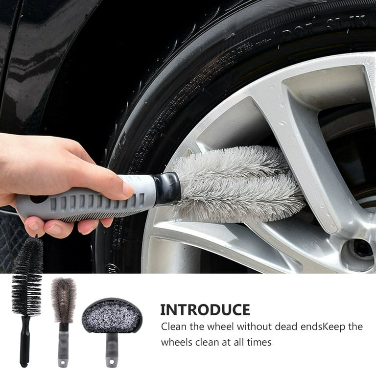 Maximalpower 18 Long Wheel Barrel Brush for Car Wheel Rim Detailing Brush - Car Brush Tire Detail Brush Soft Bristle Multipurpose for Exhaust Tips