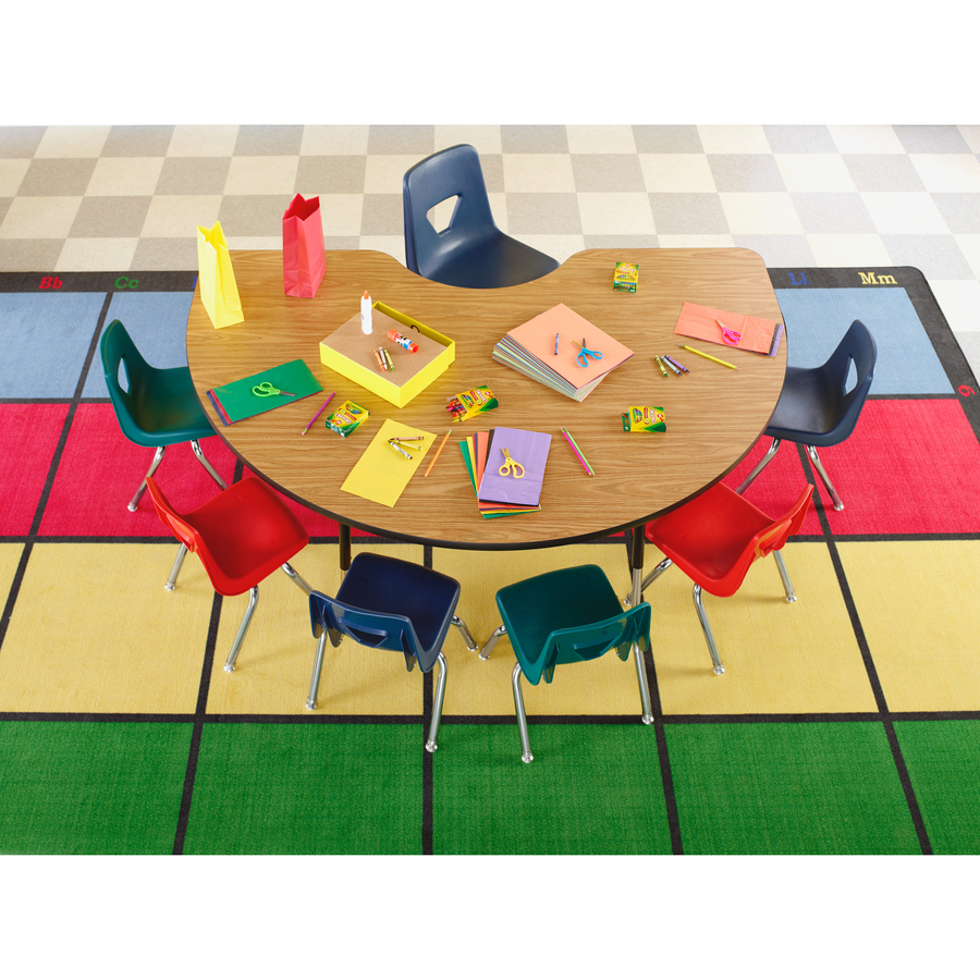 Lorell Activity Table Standard Height Adjustable Leg Kit - 30" Length X 1.1" Diameter - Black, Chrome