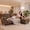 Brown, variant on Homall 72" L-Shaped Modular Sectional Sofa 3 Seat Cloud Sofa Couch with Moveable Ottoman for Living Room,Dark Gray
