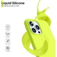 thumbnail image 3 of Compatible with iPhone 13 Pro Max Case 6.7", Slim Liquid Silicone 3 Layers Full Covered Soft Gel Rubber Case Cover 6.7 inch-Fluorescent Yellow, 3 of 11