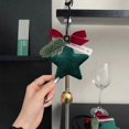 thumbnail image 4 of Christmas pink and green star style pendant Christmas tree ornaments art jewelry, 4 of 5