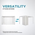 thumbnail image 4 of Mirador 111S Outdoor Pergola Aluminum Deco Wall Skyline 1/3 13' Side, White (Not Pergola), 4 of 7