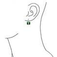 thumbnail image 5 of Bling Jewelry Womens Art Deco Style Rectangle Green Emerald Cut CZ Drop Earrings Stabilizing Omega Back Cubic Zirconia, 5 of 7