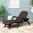 thumbnail image 5 of MIKAEL Weather-Resistant Outdoor Chaise Lounge: Sturdy Patio Poolside Lounge Chair with 3D Wicker Texture, Dark Brown, 5 of 10