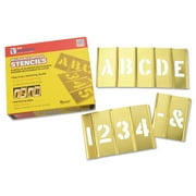 C.H. Hanson Brass Stencil Letter & Number Sets, Brass, 2 in