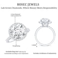 thumbnail image 6 of Rosec Jewels IGI Certified Lab Grown Diamond Engagement Ring with Halo - 4 Carat - E-VS1 Quality Diamond Statement Ring, 925 Sterling Silver, US 4.00, 6 of 7