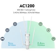 AC1200 Outdoor WiFi Router 2.4G&5G Weatherproof Wifi Extender with PoE, Access Point /Repeater/Mesh model