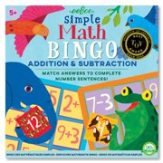eeBoo: Simple Math Bingo Game, Addition & Subtraction, Match Answers to Complete Number Sentences, 54 Tiles Included, For Ages 5 and up