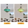 thumbnail image 6 of Tiffany-Style Pendant Light with Emerald Green Stained Glass Shade, Adjustable Height, 5 E26 Bulb Fixture for Modern Home Decor, 6 of 7
