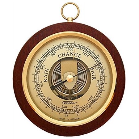 Fischer Barometer Pascal, Brass-Mahogany 6.7" / 170 mm - 1436R-22 (Display English)