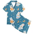 thumbnail image 5 of WOYY Toddler Girl's Pajamas Cartoon Dog Print Shorts Set Casual Cute Sleepwear Outfits, 5 of 5