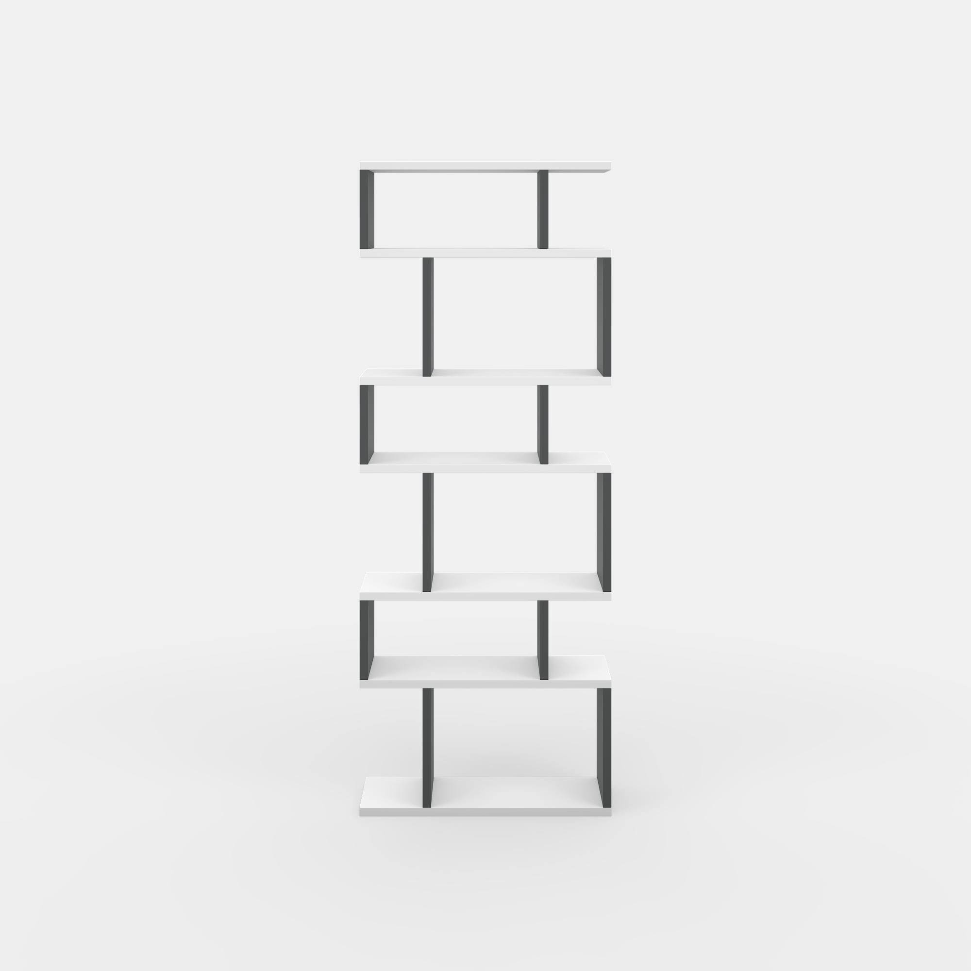 Ada Home Decor Bates Multiple Tier Open Shelf Cube Bookcase, Anthracite/White