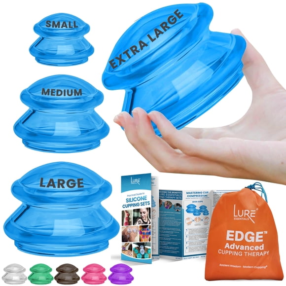 Set de terapia de ventosas LURE Essentials Professional, kit de 4 tazas