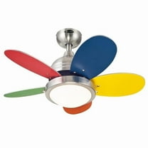 Westinghouse Roundabout 30 in. Brushed Nickel Finish Reversible Blades (Multi-Color/White) Opal Frosted Glass