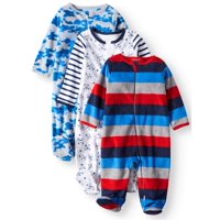 Garanimals Baby Boys' Inverted Zipper Sleep 'N Play, 3-Pack
