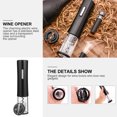 thumbnail image 4 of UPOUART Electric Wine Opener Alloy and Plastic for Home Use Black Cork Opening Tool 6.8 x 2.5 x 2.5 Inches, 4 of 8