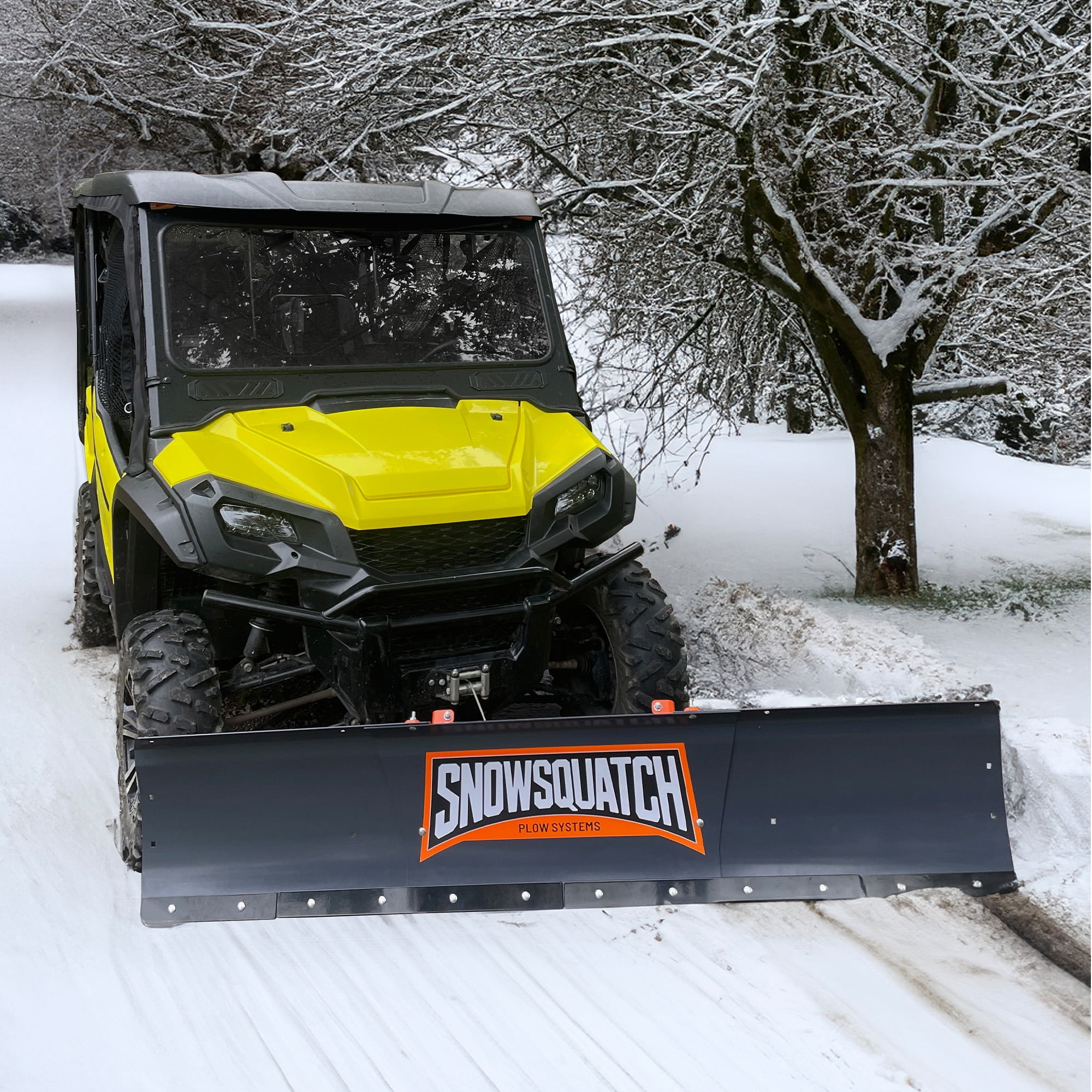 SNOWSQUATCH UTV Snow Plow System 60-72 inch Adjustable Steel Blade Mount Kit 519-KPL2225W
