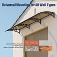 thumbnail image 6 of “48x60-120'' Window & Door Awning Exterior, UV/Rain/Snow Protection, UPF 50+ Polycarbonate Overhang Canopy with Drainage, for Door Entrance/Patio/Porch/Deck, 6 of 8