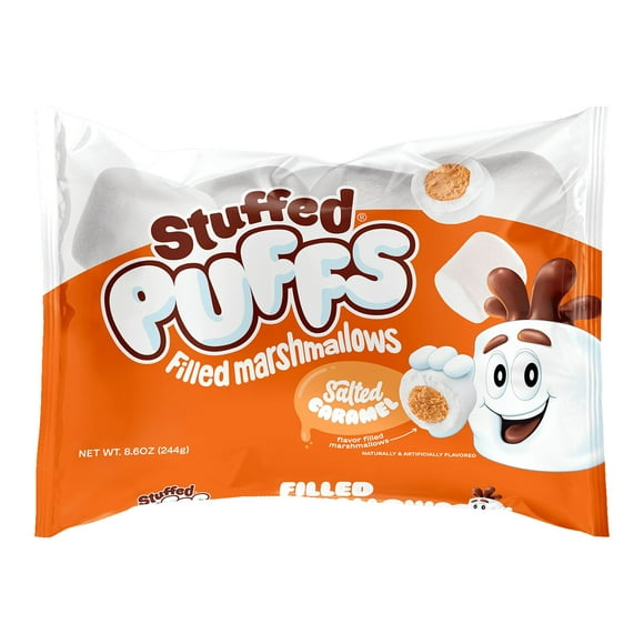 Stuffed Puffs Filled Marshmallows, Salted Caramel, 8.6 oz Bag
