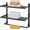 Matte Black, variant on Hotel Towel Racks for Bathroom Wall Mounted, Towel Shelf for Bathroom 3-Tier, 16 Inch Matte Black Towel Bar with Shelf