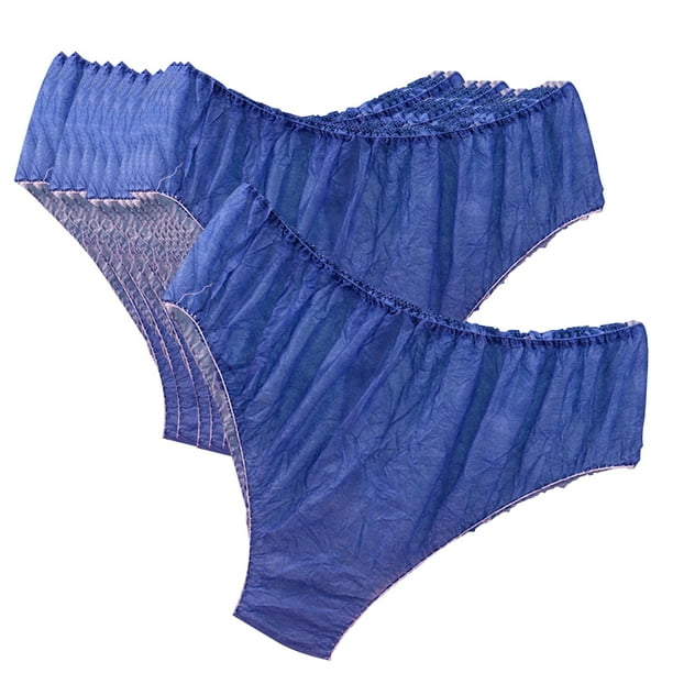 Calzoncillos desechables, malla de diseño de cintura alta elástica saludable de tela no tejida Azul Hugo calzoncillos desechables