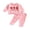 Pink, variant on Bagilaanoe 2Pcs Newborn Baby Girl Boy Casual Sweatsuit Letter Print Long Sleeve Sweatshirt Pullover Tops+ Trousers 6M 12M 18M 24M Long Pants Set