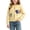 Yellow, variant on Girls Knit Cardigan Heart Patch Long Sleeve Colorful Button Down Crew Neck Fall Winter Sweater Coat