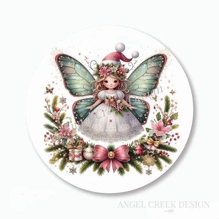 DOPASTICKER Butterfly Fairy Chri.Stm.As Princess Scrapbook Stickers Phone Decal Water Bottle Stickers Cars Stickers Water Bottle Stickers For Kids