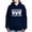 Navy, variant on - T REX Ugly Christmas Holiday Sweater Women's Hoode - Pullover Hoodie, Classic & Comfortable Hooded Sweatshirt