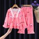 thumbnail image 1 of Conjunto de pijamas Kawaii Sanrio para niños y mujeres, ropa de dormir para el hogar, Anime Kitty Melody Cinnamoroll, pantalones de manga larga, Primavera, 1 of 4