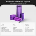 thumbnail image 2 of BalanceFrom Complete 7-Piece Yoga Set with 71” x 24” x 1” Extra Thick Mat, Purple, 2 of 12