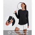 thumbnail image 4 of Camisa XIEERDUO para mujer, manga larga, antisarpullido, talla M, color negro, 4 of 5