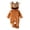 Brown-a, variant on Cute Elf Christmas Romper Featuring a 3D Cartoon Character Hood for Holiday Photos and Family Joy to Stay Soft and Stylish All Season