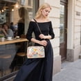 thumbnail image 5 of FORMRS Women Crossbody Purse with Chain Strap Vegan Leather Shoulder Handbag, Pink Floral, 5 of 7