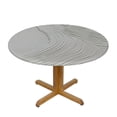 thumbnail image 3 of PIKWEEK Round Tablecloth for Picnic Dining Kitchen Farmhouse Minimalist Circle Geometric Line Art Abstract Beige Boho Mid Century Modern Boho Beige Line Mid Century Geometric Minimalist Lines White, 3 of 8