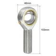 thumbnail image 2 of Unique Bargains POS20 Roulement d'Extrémité de Tige Sphérique Alésage 20 mm Roulement d'Articulation Auto-Lubrifié M20x1.5 Filetage Mâle Main Droite, 2 of 6