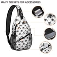 thumbnail image 2 of Emperor Penguin Sling Backpack, Snowflake Winter Animal Print Crossbody Bag, Cartoon Cute Design for Fashionable Young People, 2 of 6