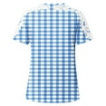 thumbnail image 5 of Camisas de Manga Corta para las Mujeres Impresión Cuello Redondo Suéter Encaje Camisa, Blusa de Verano Casual para las Mujeres, 5 of 5