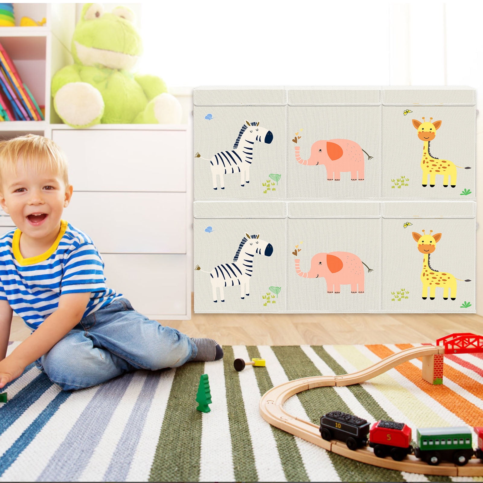 Extra Large Toy Box, Collapsible Sturdy Kids Toy Chest for Boys, Girls, Kids, 39*13.5*15.5",Toy Storage Organizer Toddler Storage Bins with Lids, Toy Box for Living Room, Bedroom, Nursery, Beige