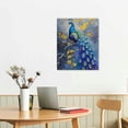 thumbnail image 3 of JEUXUS Peacock Canvas Wall Art Peacock Picture Wall Decor Purple Peacock Prints Framed Modern Artwork for Home Living Room Bedroom Bathroom, 3 of 5